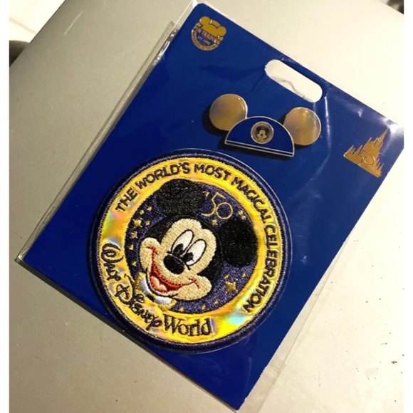 NWT Walt Disney World Parks 50th Anniversary Mickey Mouse Patch Pin Set - Picture 2 of 3
